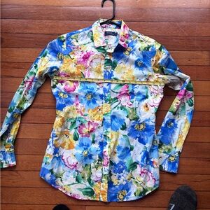 Polo Ralph Lauren Floral Button Down Shirt - Blue, Yellow, Pink